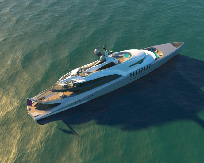 Stunning super yacht Remora from above - designed by Claydon Reeves