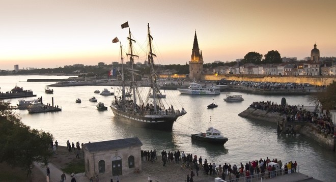 The Majestic tall ship The Belem arriving in La Rochelle - credit Velux 5 Oceans