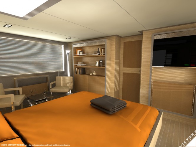 The VD125  explorer yacht interior by Victory Design