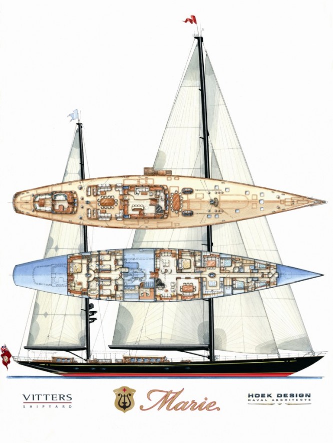 Vitters Sailing yacht Marie Layout