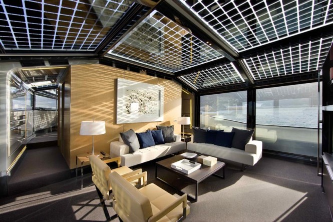 Arcadia 85 detail of the main saloon