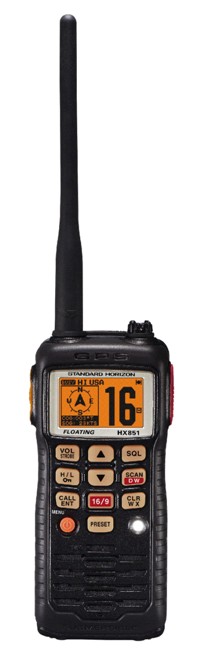 Handheld HX851E VHF radios solution for superyachts by Standard Horizon.