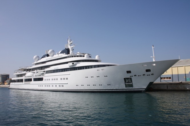Lurssen Super Yacht Katara in Gibraltar - Photo credit to Gibeye