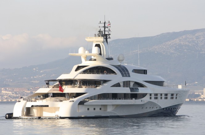 Luxury yacht Palladium in Gibraltar - Photo Credit Giovanni Romero