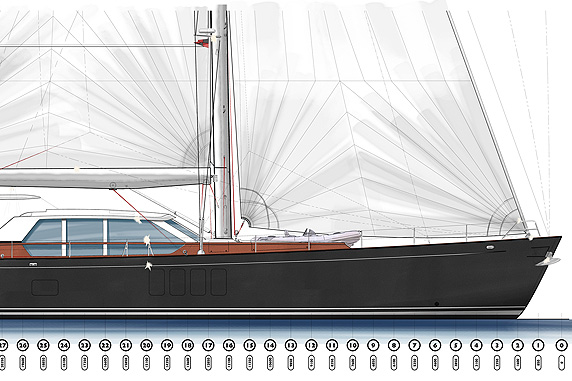 Sailing yacht Barracuda 105 Sloop (B105)
