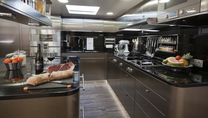 Superyacht yacht Zefira Galley Superyacht yacht Zefira Galley
