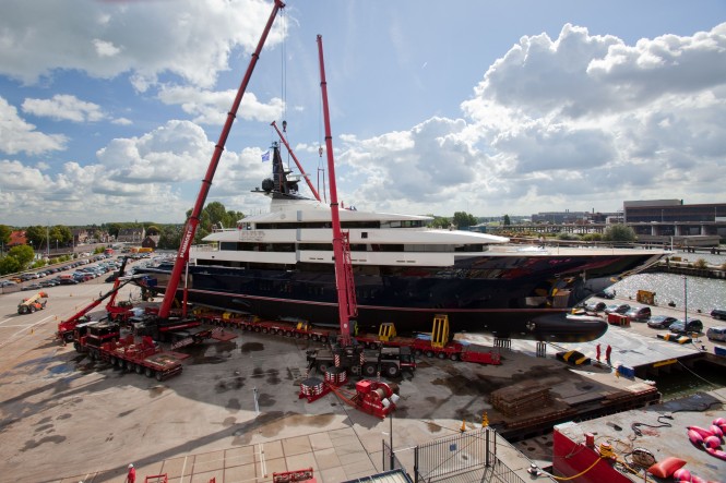Superyacht Seven Seas when launched from the Oceanco Shipyard in August has been delivered and is en route to Gibraltar