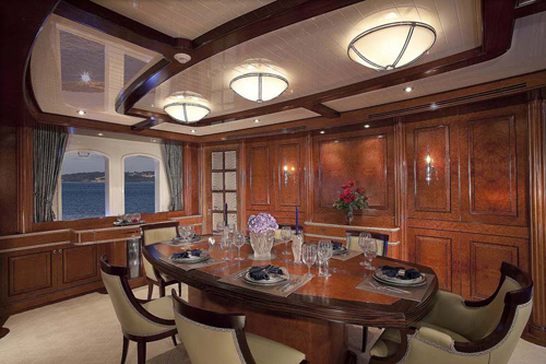 Superyacht Sycara IV Dining - Burger Boat 