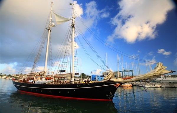 ARC 2010's largest boat, Texel, arrives in Rodney Bay  - Credit World Cruising Club