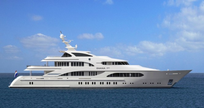 Motor yacht D190 - “3 TIMES A LADY” Diana Yacht Design Series.