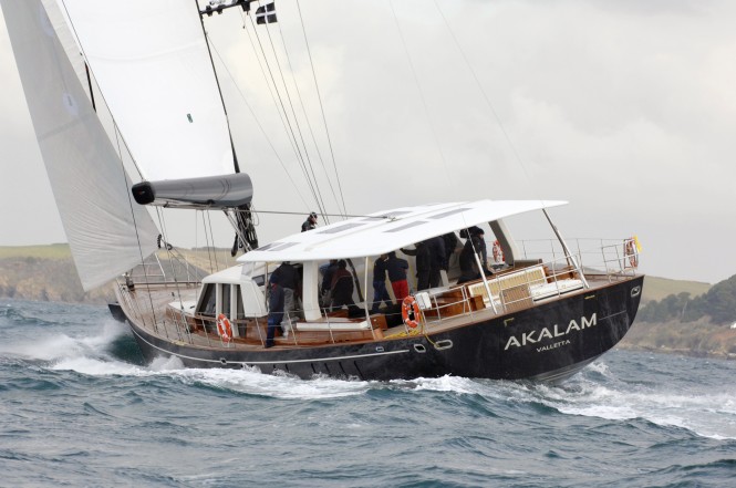 Pendennis 32 metre Barracuda Design sailing yacht Akalam  B105 project  at Sea Trials