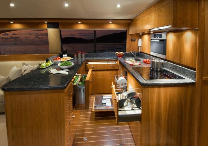 Riviera’s 61 Series II Flybridge model Galley