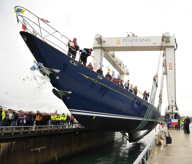 Sailing yacht Christopher launches at Pendennis Sailing yacht Christopher launches at Pendennis