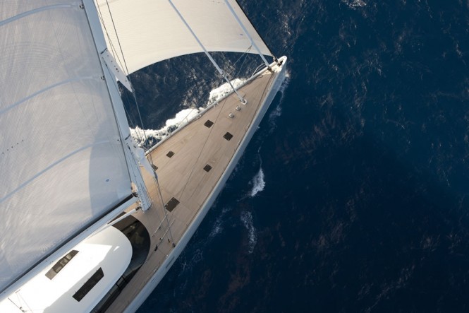 Sailing yacht Zefira  by Fitzroy Yachts and Dubois Naval Architects with the sails inventory provided by North Sails