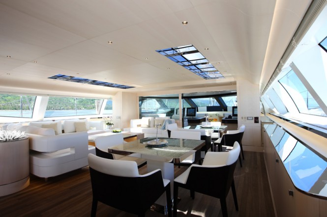 Superyacht Zefira Interior - Credit Fitzroy Yachts