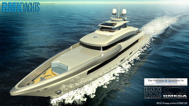 The Omega concept for RMK Yachts, featuring the FDHF hull form. The Omega concept for RMK Yachts, featuring the FDHF hull form.