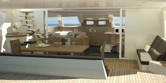 Alu Marine Havana 72 Sailing Catamaran Cockpit - Image courtesy of ALU MARINE