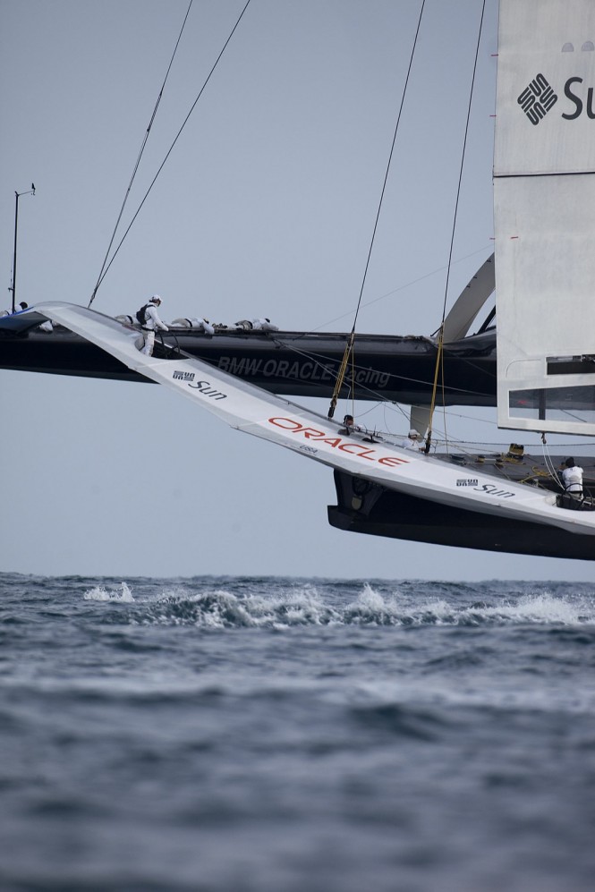 America's Cup winning trimaran USA 17 bound for San Francisco - Photo Credit Oracle Racing