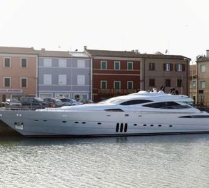 Ferretti launch 9th Pershing 115' motor yacht at Marina dei Cesari Fano