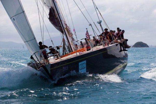 Maxi sailing yacht Condor, two-time winner of line honours in the Sydney-Hobart race, is the first entry for Audi Hamilton Island Race Week 2011. Photo  Andrea FrancoliniAUDI