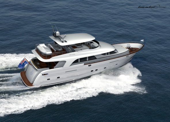 Mulder 73 Flybridge motor yacht - Credit Mulder Shipyard