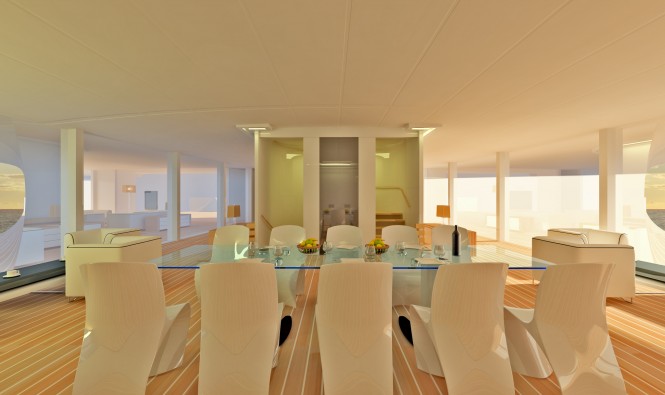 PARADIGM 180 motor yacht design Dining