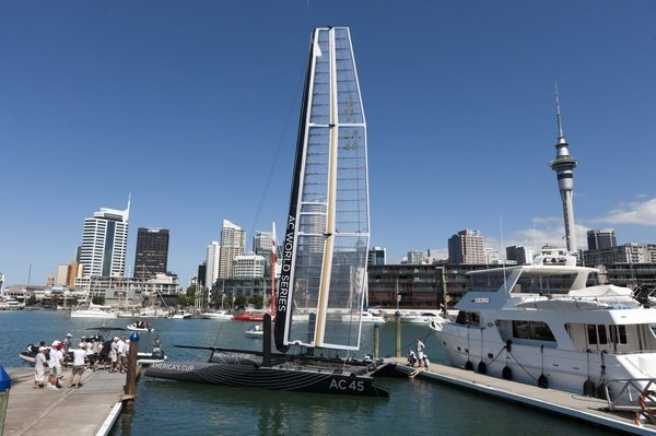 The AC45 Wing-Sailed Catamaran Launched in Auckland, New Zealand
