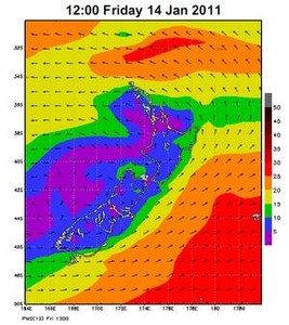 Weather Model from Predictwind for Friday 14 Jan 11