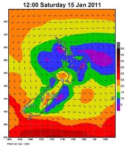 Weather Model from Predictwind for Saturday 15 Jan 11