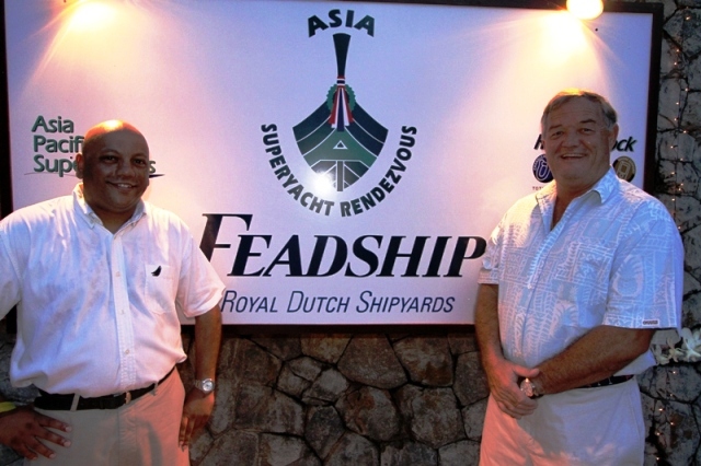 Asia Superyacht Rendezvous organisers  Gordon Fernandes & Captain Charlie Dwyer