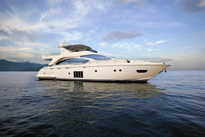 Azimut 82 motor yacht at the Miami Boat Show