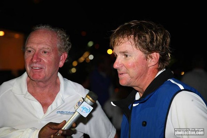 George David and Kenny Read talking dockside, after taking line honours the RORC Caribbean 600 on Rambler 100 - Credit Tim Wright -Photoaction.com ©