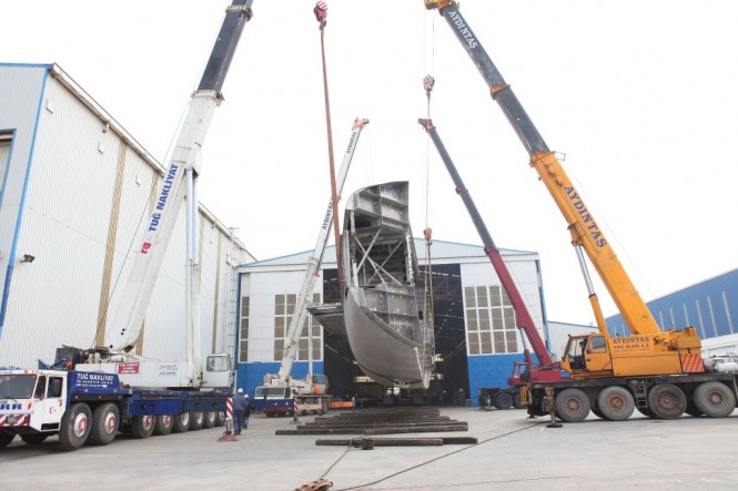 Perini Navi Sailing Yacht SY 40 hull C 2180 turned Perini Navi Sailing Yacht SY 40 hull C 2180 turned