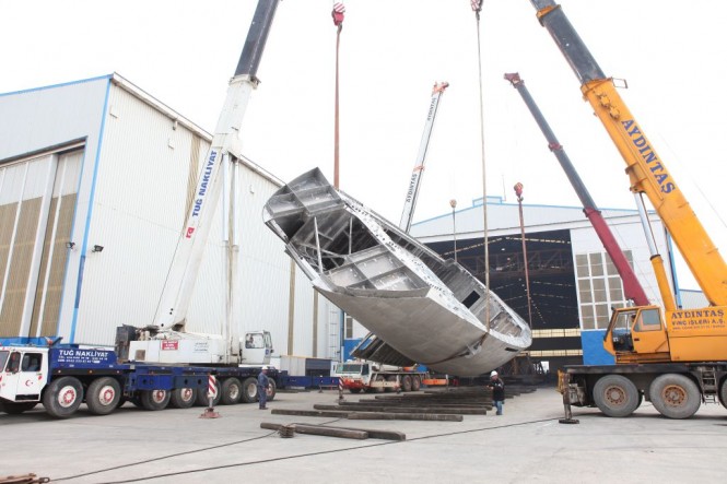 Perini Navi Sailing Yacht SY 40 hull C 2180 turned Perini Navi Sailing Yacht SY 40 hull C 2180 turned