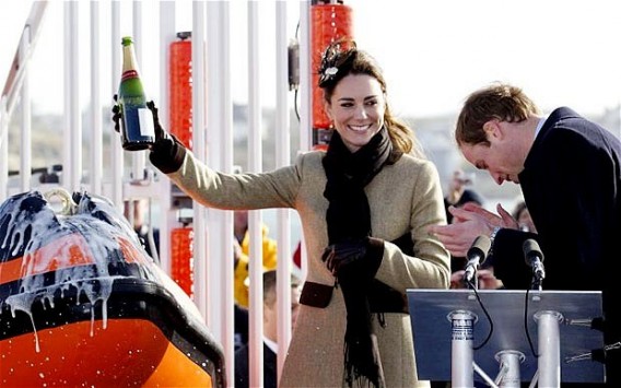 Prince William and Miss Catherine Middleton name RNLI lifeboat in Anglesey - Photo AP