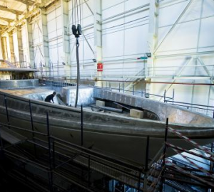 Phot of the Turquise Yacht Under Construction
