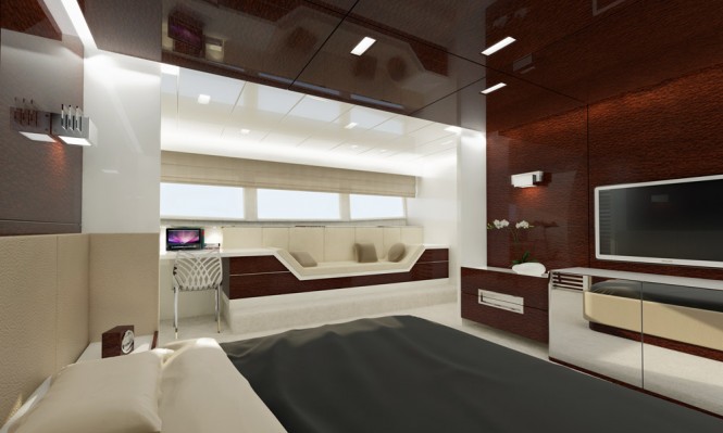Vulcan Vicem 35m motor yacht Master Cabin by Ken Freivokh Design