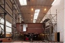 Construction of the  Moonen 137 motor yacht hull.