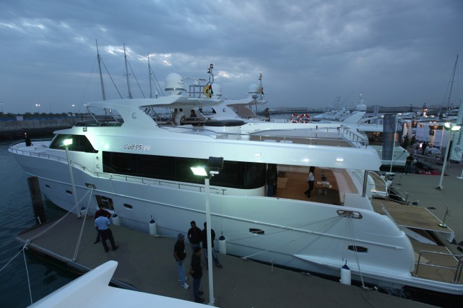 Gulf Craft’s Gulf 95 EXP at the Dubai International Boat Show