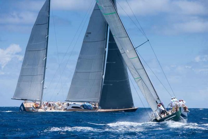 Sailing yacht Sojana and Moneypenny (Photo by Christophe Launay  Les Voiles de Saint-Barth)