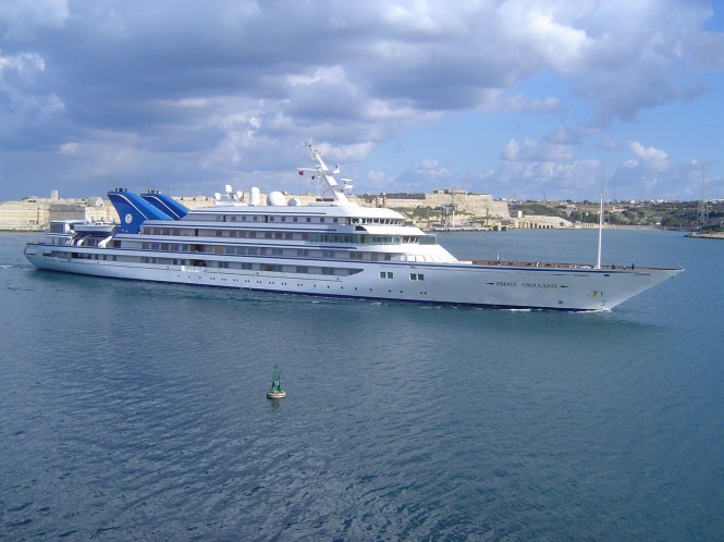 Superyacht Prince Abdulaziz -Photo by Capt. Lawrence Dalli, Malta Ship Photos, 2011.