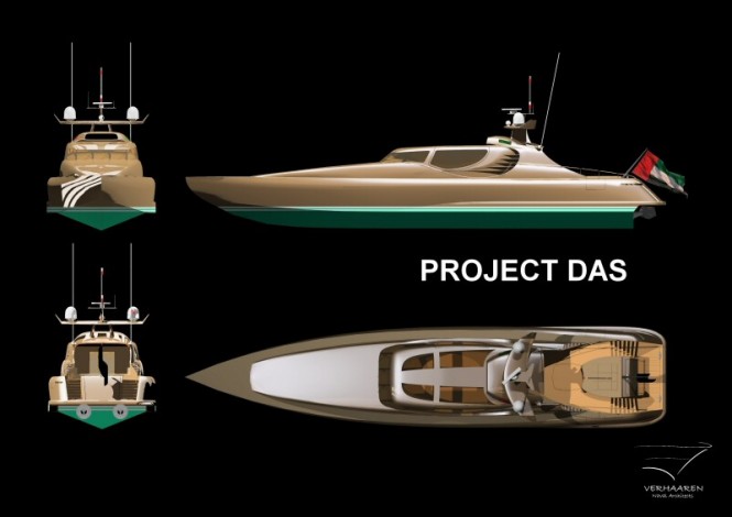 The 37m motor yacht project DAS by Verhaaren Naval Architects 
