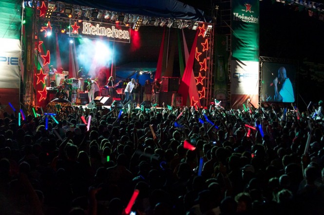 Wyclef Jean and Orange Grove at the 31st St. Maarten Heineken Regatta 2011