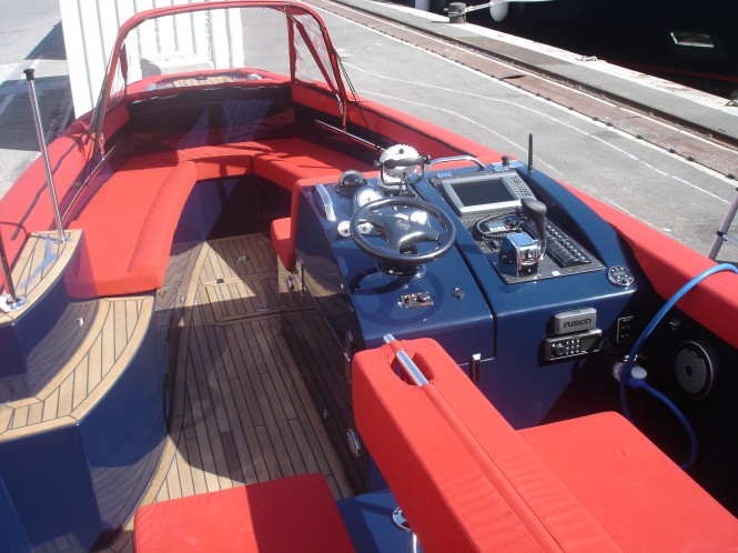 Detail of the TS72 yacht tender to M/Y Berkut by TENDER Shipyard
