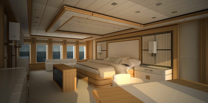 Superyacht YOGI owners cabin - 2011 launch by Proteksan Turquoise 