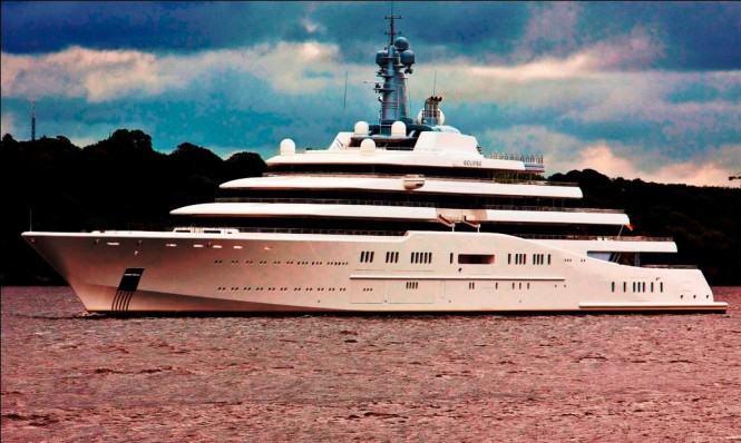 Yacht Eclipse the largest superyacht charter in the world received VSAT services from e3 Systems