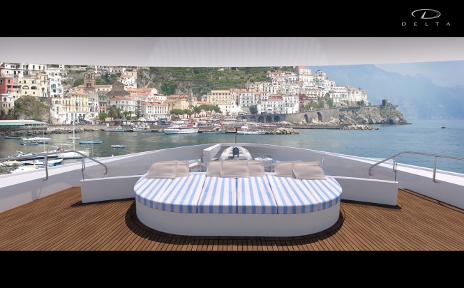 66m Delta motor yacht Hull 211042 Foredeck Owners View