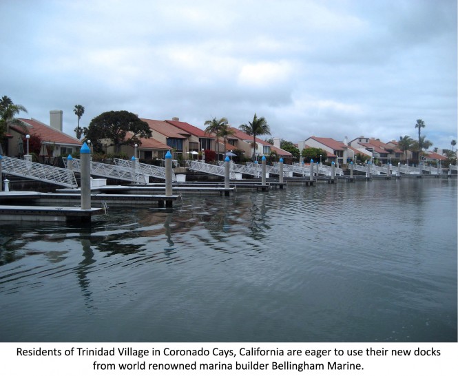 Bellingham Marine completes construction of private docks at Trinidad Village, Southern California