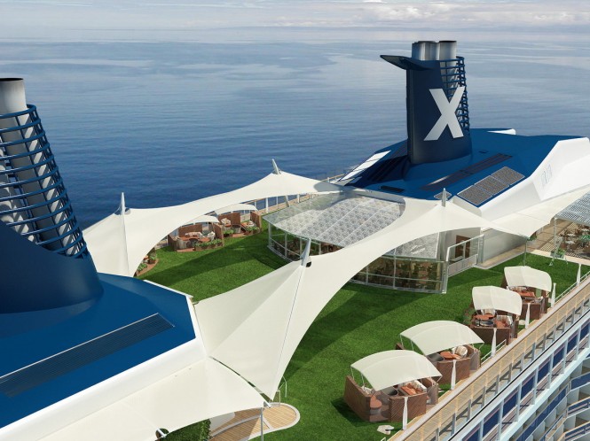 Cruise Ship Celebrity Silhouette Lawn Club  - Image Courtesy of Celebrity Cruises