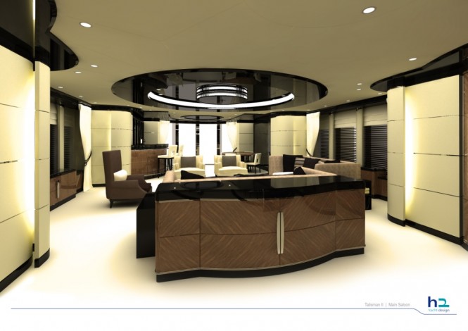 70m Talisman C Yacht by Proteksan Turquoise Main Salon